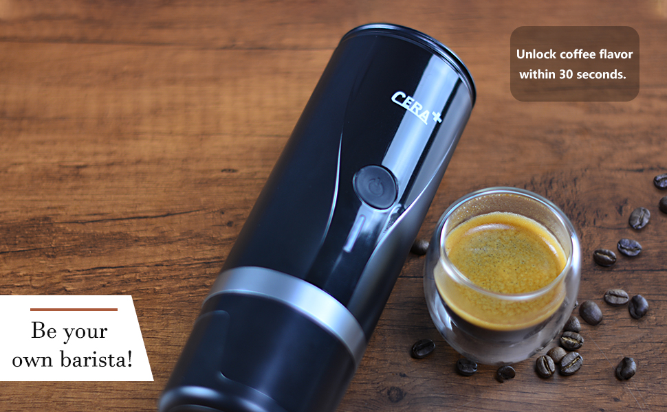 Portable coffee maker PCM01-Extraction Coffee With Battery-CERA+| Portable Espresso Maker,Smart Warming Mug