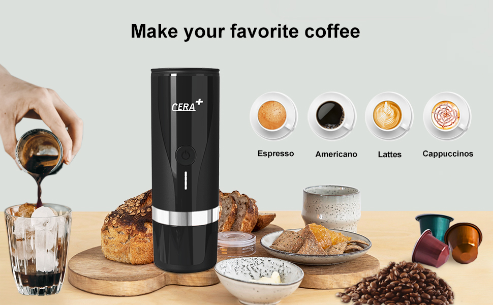Commercial coffee maker machine price，single-serve coffee makers，single serve coffee makers on sale，CERA+-CERA+| Portable Espresso Maker,Smart Warming Mug