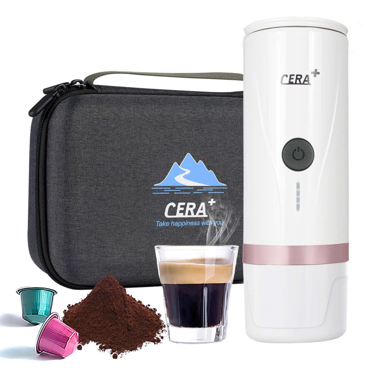 Portable Coffee Maker PCM03  heating by battery-CERA+| Portable Espresso Maker,Smart Warming Mug