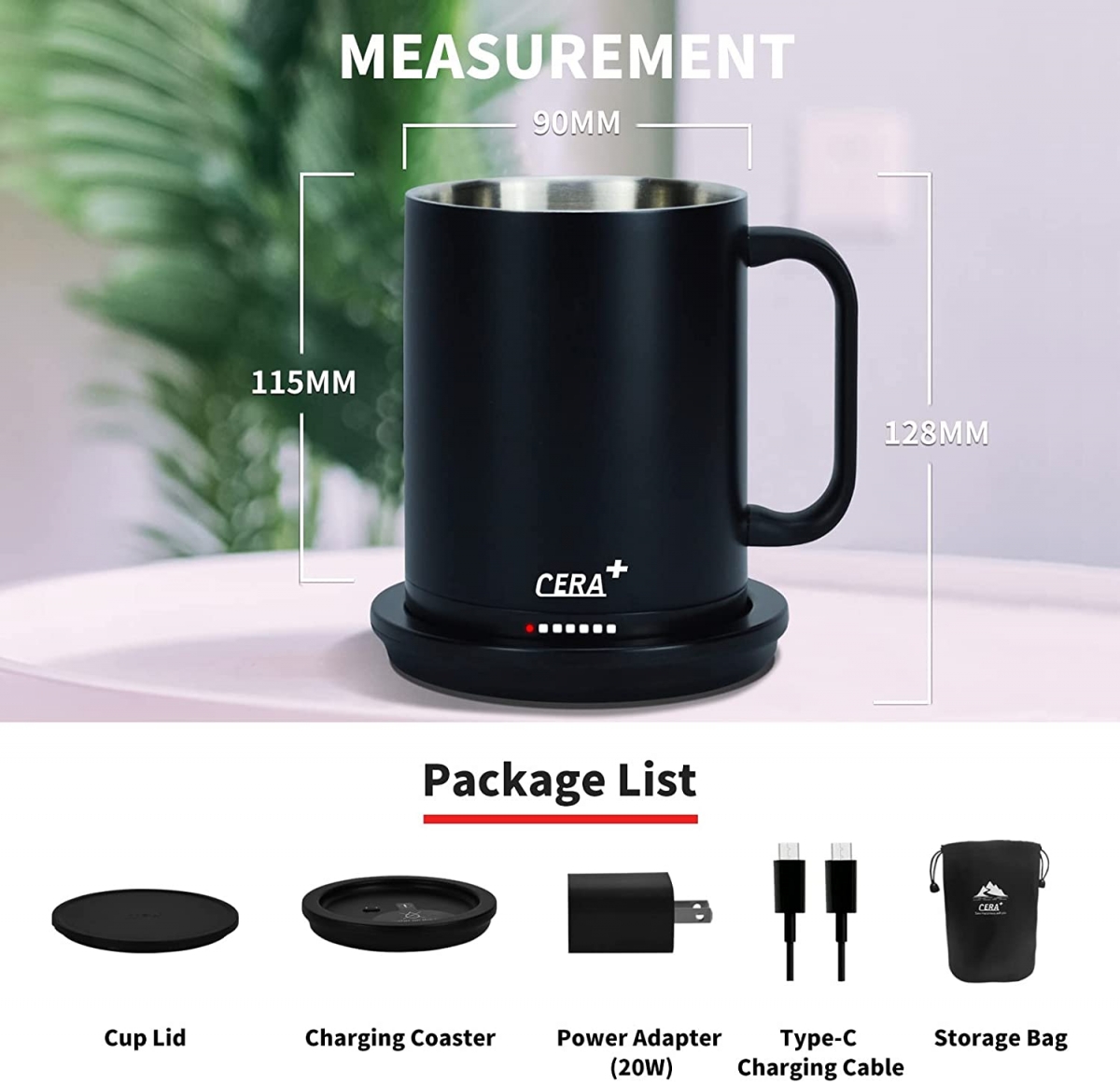 temperature control smart mug,smart cup warmer,sma，temperature control mug，smart mug，CERA+-CERA+| Portable Espresso Maker,Smart Warming Mug